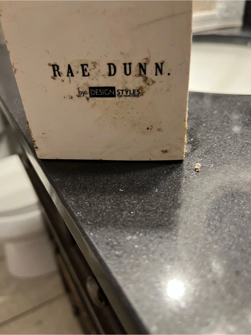 Rae Dunn White Ceramic Toothbrush Holder